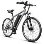 Jasion 750 W Peak Motor Electric Bike for Adults, 480 WH Removable Battery, Up to 20 MPH & 45 Miles, E Bike Bicycles for Commuting and Travel 27.5 Inch Tires