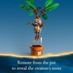 LEGO Harry Potter Mandrake Figure & Pot Plant Toy, Harry Potter Collectible Gift Idea for Kids, Magical Creature Playset for Room décor, Harry Potter Toy for 10 Year Old Girls, Boys or Any Fan, 76433