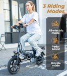 NAVIC CB6PRO Electric Bike for Adults, 750W Peak Power Folding Ebike, 22Mph Max Speed, 749Wh Removable Battery, 14" Adults Electric Bicycle, Max 40Miles Long Range, Mini E Bikes