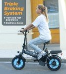 NAVIC CB6PRO Electric Bike for Adults, 750W Peak Power Folding Ebike, 22Mph Max Speed, 749Wh Removable Battery, 14" Adults Electric Bicycle, Max 40Miles Long Range, Mini E Bikes
