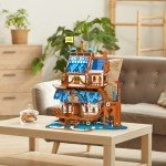 JMBricklayer Medieval Fishing Shop Building Sets for Adults, LED Lighting Kit Creative Fishing Gear Store Castle House Model Toy, Collectible or Home Display, Ideas Gifts for Boys Girls 41107