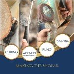Kosher Jewish Kudu Blowing Horn Instrument Shofar from Israel - Kudu Shofar Angels Musical Instrument – Half Polished/Natural (Single, 50"-52" - UNIQUE)
