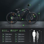 26inch Electric Bike Adults 500W 48V Mountain City E-Bike W/ Smart LCD Commuter