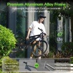 26inch Electric Bike Adults 500W 48V Mountain City E-Bike W/ Smart LCD Commuter