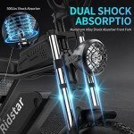 Ridstar 1000W 30MPH Fat Tire Electric Motorcycle with Removable 48V20Ah Battery and Full Suspension