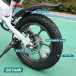 Gotrax S3 16" Electric Bike, Max Range 25Miles(Pedal-Assist)&Max Speed 20Mph, 500W Folding E-Bike with 280.8Wh Battery, Adjustable Seat&Dual Fenders, Commuter Electric Bicycle for Adults/Teens Black