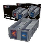 BCW Collectible Card Bin - Holds up to 1600 Cards - 2 Pack Gray | Large Card Storage Box for Loose Trading Cards | Pokemon, MTG, and Sports Card Storage Boxes | Plastic Sorting Card Box