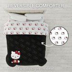 Franco Collectibles Hello Kitty Bedding Super Soft Cozy Microfiber Reversible Comforter, Queen, (Officially Licensed Product)