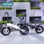 Gotrax S3 16" Electric Bike, Max Range 25Miles(Pedal-Assist)&Max Speed 20Mph, 500W Folding E-Bike with 280.8Wh Battery, Adjustable Seat&Dual Fenders, Commuter Electric Bicycle for Adults/Teens Black