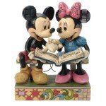 Disney Traditions by Jim Shore 85th Anniversary Mickey and Minnie Mouse Stone Resin Figurine, 6.5”