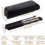Ebike Battery 48V 36V 15Ah 10Ah 200W-1500W Electric BIKE Lithium Battery Black