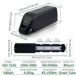 Ebike Battery 48V 36V 15Ah 10Ah 200W-1500W Electric BIKE Lithium Battery Black