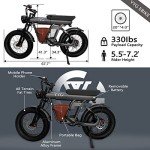 YYG Electric Bike 1200W 48V/20Ah Dual Suspension 4.0 Fat Tire  32MPH Adult Ebike