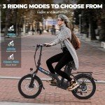 VARUN E Bike 20" Peak 750W Folding Electric Bicycle 48V 7.8Ah Ebike for Adults