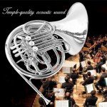Double French horn 4 Keys F/Bb Flat Brass French Horn Orchestral Musical Instruments With French Horn Case Mouthpiece Brush Tuner Gloves Mute Silencer
