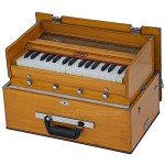 BINA 23B Deluxe, Harmonium, 2 1/2 Octaves, 32 Keys, Small, Portable, Compact, Special Reeds, Safri, Natural Color, Bag, Kirtan, Musical Instrument Indian (PDI- DAA)