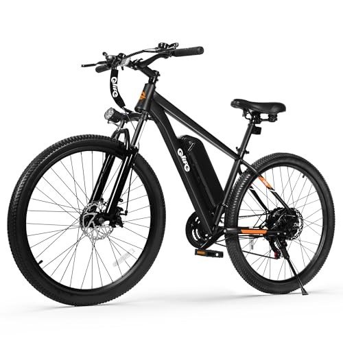 Qlife Racer Electric Bike for Adults - 21-Speed Mountain Ebike with Peak 1000W 28MPH Brushless Motor, 48V10.4Ah Removable Battery, 27.5X2.1 Tire Step Over E-MTB, Up to 50 Miles, E Bikes Black