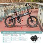 2024 E-Bike 20" Electric Bike Fat Tire 850W Folding City Bicycle Commuter Ebike