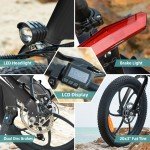 2024 E-Bike 20" Electric Bike Fat Tire 850W Folding City Bicycle Commuter Ebike