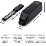 52V 48V 36V 10Ah 15AH 20Ah Ebike Battery for 100W-2000W Electric Bicycle Lithium
