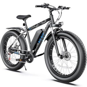 Vivi Electric Bike 26" x 4.0 Fat Tire Electric Bicycle, Peak 1000W Electric Mountain Bike, 48V 13AH Lithium-Ion Battery, 25MPH, Up to 60 Miles