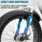 Vivi Electric Bike 26" x 4.0 Fat Tire Electric Bicycle, Peak 1000W Electric Mountain Bike, 48V 13AH Lithium-Ion Battery, 25MPH, Up to 60 Miles