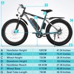 Vivi Electric Bike 26" x 4.0 Fat Tire Electric Bicycle, Peak 1000W Electric Mountain Bike, 48V 13AH Lithium-Ion Battery, 25MPH, Up to 60 Miles