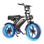 Tamobyke V20 4.0 Electric Bike,1500W Max Motor/48V 15ah Removable Battery E-Bike, 20'' Fat Tire Electric Bike, 28-30mph Max Speed, Color Display, Throttle & Pedal Assist. UL Certified.