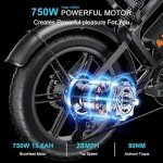 Tamobyke V20 4.0 Electric Bike,1500W Max Motor/48V 15ah Removable Battery E-Bike, 20'' Fat Tire Electric Bike, 28-30mph Max Speed, Color Display, Throttle & Pedal Assist. UL Certified.
