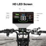 Tamobyke V20 4.0 Electric Bike,1500W Max Motor/48V 15ah Removable Battery E-Bike, 20'' Fat Tire Electric Bike, 28-30mph Max Speed, Color Display, Throttle & Pedal Assist. UL Certified.