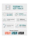 ENGWE 1125W Electric Bike for Adults, L20 2.0 20''×3.0'' Fat Tire Electric Bicycle 52V 13Ah Removable Battery Max Range 68Miles & 28MPH for Urban Commuters (L20 2.0, Black)