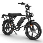 V8 Electric Bike for Adults, Fat Tire E Bike with 750W Peak Motor 48V 15Ah Removable Larger Battery, 20" x 4.0 Electric Mountain Bike, 31MPH Max Speed, Shi-mano 7 Speed Electric Bicycles, Black