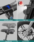 Gotrax Nano 14" Folding Electric Bike, Max Range 25Miles(Pedal-Assist) & Max Speed 15.5Mph, Power by 350W Motor, Adjustable Seat & Dual Fenders, Commuter Electric Bicycle for Adults/Teens White