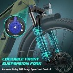 Vivi ACE01 Electric Bike for Adults, 26" x 4.0 Fat Tire Ebike, 1475W Peak Motor Torque Sensor Electric Mountain Bike, 25MPH Electric Bicycle with 48V 15AH Battery, 7 Speed, Hydraulic Brake, UL 2849
