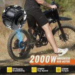 GT73 Electric Dirt Bike for Adults, 2000W Electric Motorcycle, 1747Wh Dual Battery, Max 37 MPH & 85 Mile Long Range, 25 Inch Off Road Tires, Dual Hydraulic Brakes & 6 Layers Full Suspension