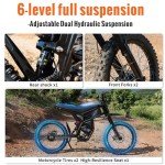 GT73 Electric Dirt Bike for Adults, 2000W Electric Motorcycle, 1747Wh Dual Battery, Max 37 MPH & 85 Mile Long Range, 25 Inch Off Road Tires, Dual Hydraulic Brakes & 6 Layers Full Suspension