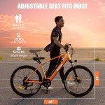 ACTBEST Core Electric Bike for Adults -468Wh Removable Built in Battery, Peak 750W Brushless Motor Mountain Ebike, 26X2.1 Tire Step Over Bicycle with 7 Speed, Max 50 Miles, Orange E-Bikes