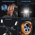Ridstar Dual Motor Electric Bike for Adults 2000W 52V 40Ah Batteries Dirt Bike, 37MPH and 180 Miles, 20" Fat Tires, Full Suspension, Shimano 7 Speed E-Bike, Bicicleta electrica para adultos
