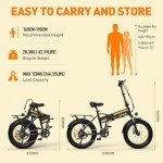 HITWAY Electric Bike for Adults 20" x4.0 Fat Tire Electric Bicycle with 750W Motor, Foldable Ebkie with 48V 12AH Removable Battery E Bike Long Range 20-55mile with 7 Gears, UL2849 Certified