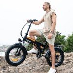 HITWAY Electric Bike for Adults 20" x4.0 Fat Tire Electric Bicycle with 750W Motor, Foldable Ebkie with 48V 12AH Removable Battery E Bike Long Range 20-55mile with 7 Gears, UL2849 Certified
