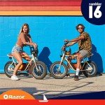 Razor Rambler 16 – 36V Electric Minibike with Retro Style, Up to 15.5 MPH, Up to 11.5 Miles Range, Wide, Rugged 16" Air-Filled Tires, Powerful 350 Watt Hub-Driven Motor , Tan