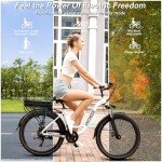 ANCHEER Electric Bike for Adults, 48V 500Wh EBike, UP to 60 Miles, Removable Battery, Fast-Charge, 26" Commuter Electric Bicycles, 7-Speed, LCD Digital Display, Suspension Fork, Cruise Control, UL2849