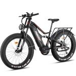 FREESKY 2024 Upgraded Electric Bike 1800W BAFANG Motor, 48V 30Ah Battery Ebike for Adults, 26" Fat Tire Electric Bicycle 35MPH Mountain E Bike, Up to 120 Miles Range with Rear Rack & Fenders