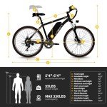Jasion EB5 Plus Electric Bike, 480 WH Removeable Battery, 750W Peak Motor Electric Mountain Bike, 20MPH Ebike for Adults with Front Fork Suspension
