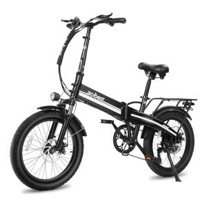 ACTBEST Electric Bike for Adults Peak 1000W,55Miles 28Mph Top Speed, 20" Fat Tire Folding Electric Bicycle, 48V 10.4Ah Removable Battery Ebike with 35 Speed and Front Suspension,SpeedyB/2
