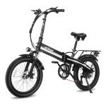 ACTBEST Electric Bike for Adults Peak 1000W,55Miles 28Mph Top Speed, 20" Fat Tire Folding Electric Bicycle, 48V 10.4Ah Removable Battery Ebike with 35 Speed and Front Suspension,SpeedyB/2