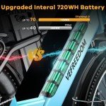 VELECTREC Electric Bike for Adults, ebikes for Adults for Blue
