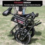 Windone S14 Electric Bike for Adults, Max 19MPH Speed & 28 Miles Range (PAS), 500W Peak Motor and Lightweight & Portable, Dual Shock Absorbers Electric Bicycle, 14" Foldable ebike for Adults