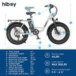 Hiboy EX6 Electric Bike for Adults, 20" 4.0 Fat Tire E Bike 500W Brushless Motor, 48V 15AH Removable Battery Ebike Up to 25 MPH, Shimano 7 Speed with Electric Horn