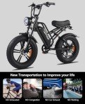 HAPPYRUN Electric Bike for Adults, 20" Fat Tire Ebike with 1500W Brushless Motor/ 48V 18Ah Removable Battery, Up to 30MPH / 68 Miles, 7-Speed Transmission UL Certified (G50) (G50) (G50)